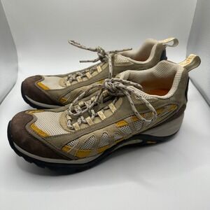 Merrell Siren Ventilator Brown Yellow Womens Hiking Shoes Size 8 Vibram Sole